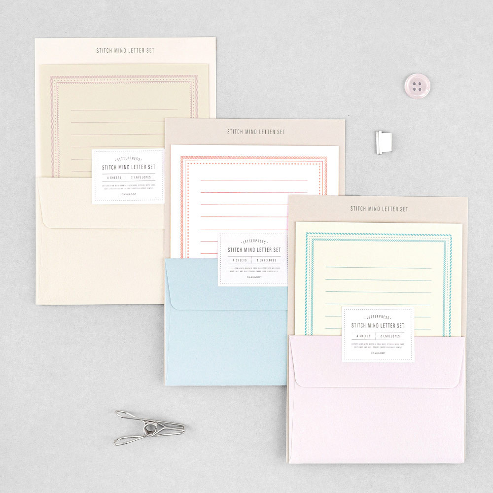 Dash and Dot Stitch Mind Letter And Envelop Set